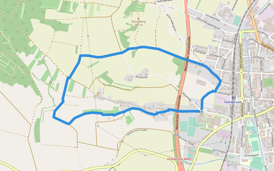»tut gut«-Schritteweg walking route map in Hollabrunn