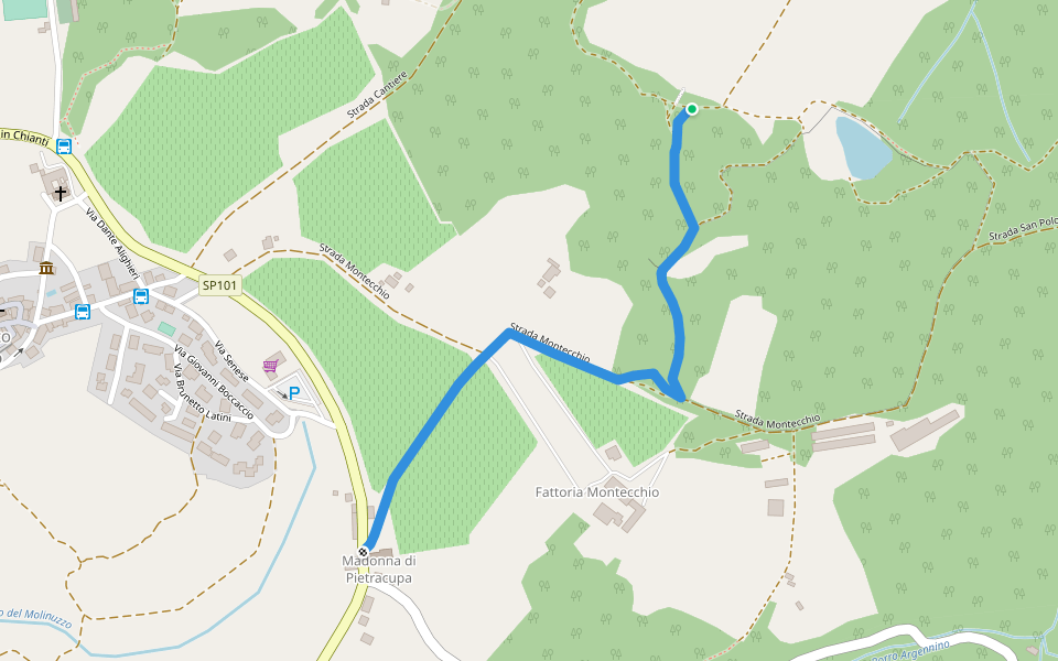 Via Romea Map Via Romea del Chianti - alternate | Walking Map