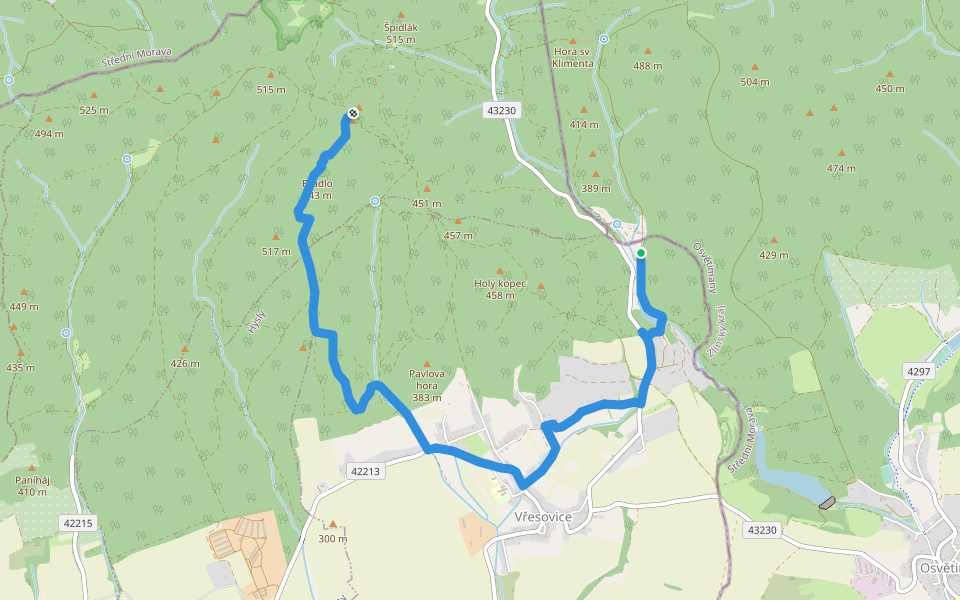 [Z] Koryčanská kaple - Vřesovice walking route map in Vřesovice