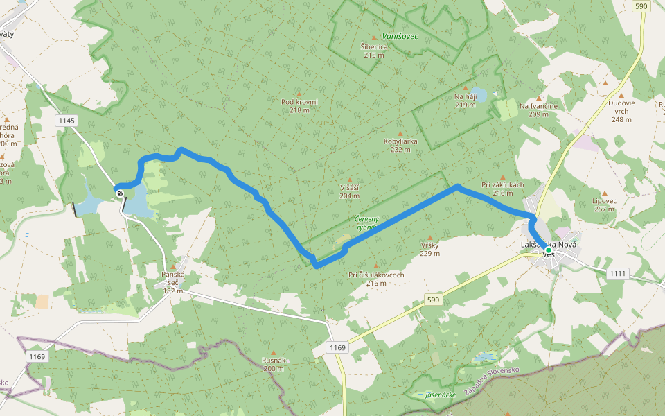 Náučný chodník Lakšárska Nová Ves – Tomky walking route map in Lakšárska Nová Ves