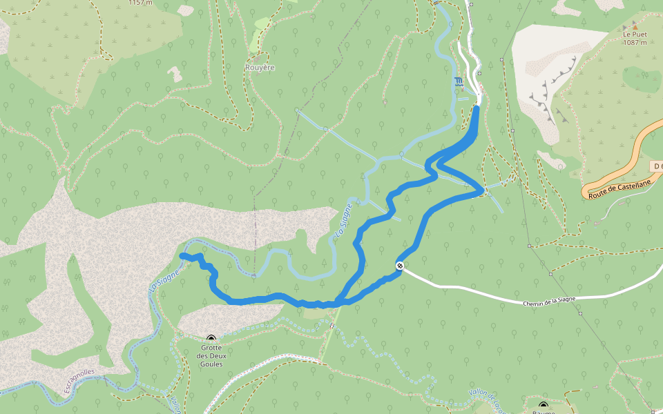 Arche du Ponadieu walking route map in Saint-Vallier-de-Thiey