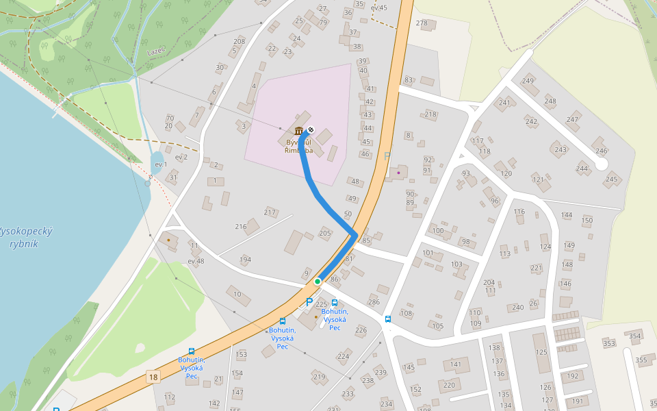 [Ž] Odbočka důl Řimbaba walking route map in Bohutín