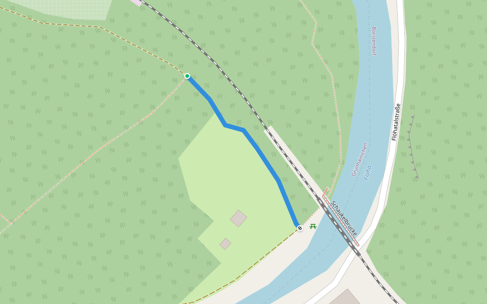 Flöhatalwanderweg walking route map in Grünhainichen