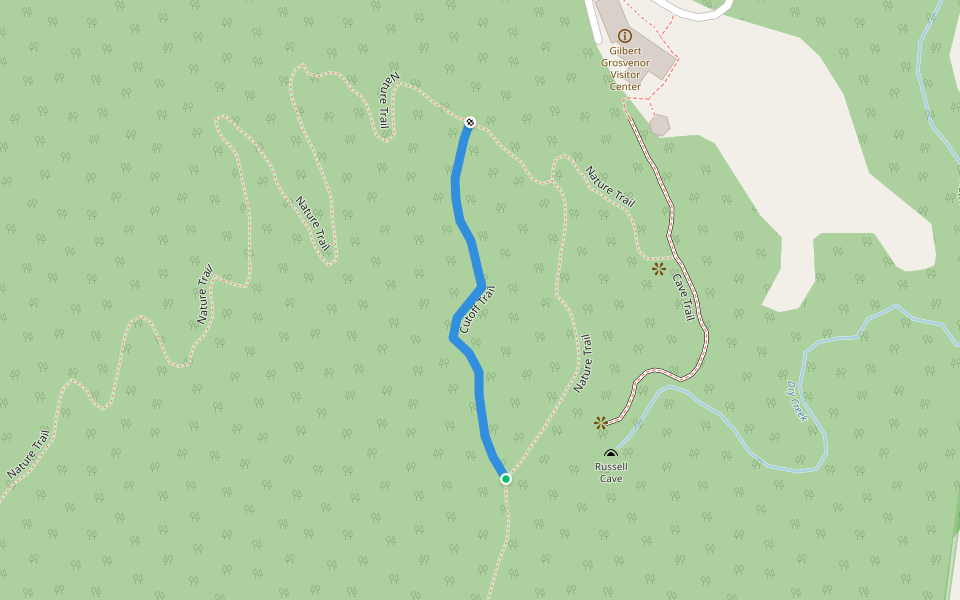 Cutoff Trail walking route map in Bridgeport
