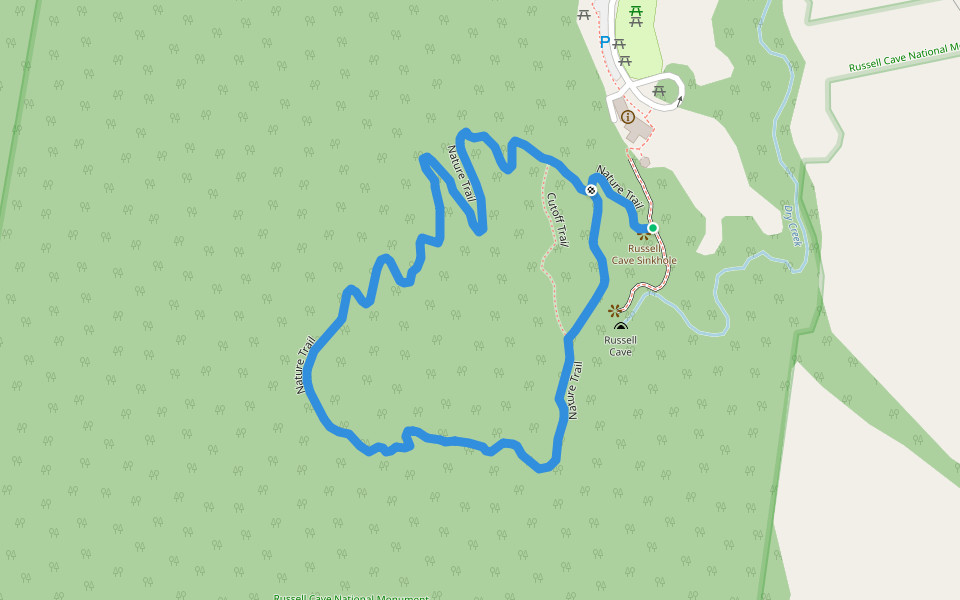 Nature Trail walking route map in Bridgeport
