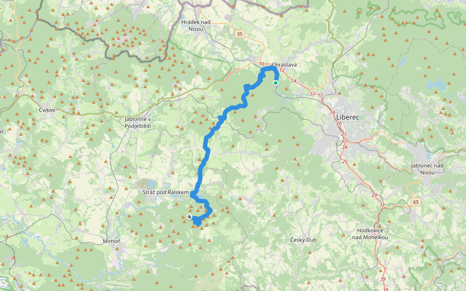 [Z] Pod Zběhem - Andělská hora walking route map in Chrastava