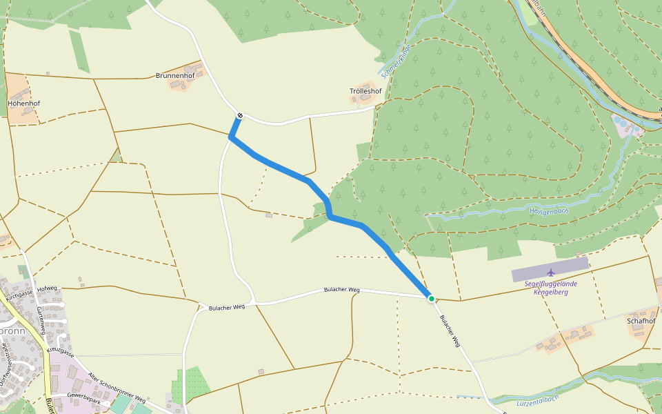 Bulacher Weg - Alter Galgen walking route map in Wildberg