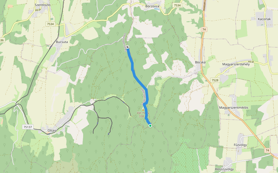 S▲ (Vár-domb) walking route map in Eszteregnye