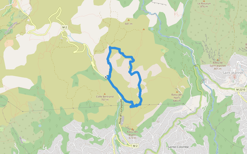 Circuit des Blaquières walking route map in Vence