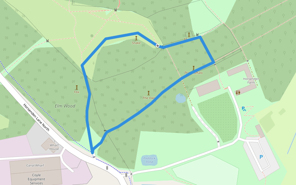 The Gruffalo Trail walking route map in Horsenden Hill