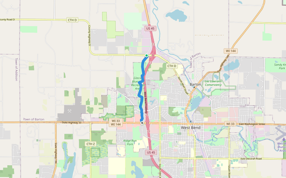 IAN tt-f walking route map in West Bend