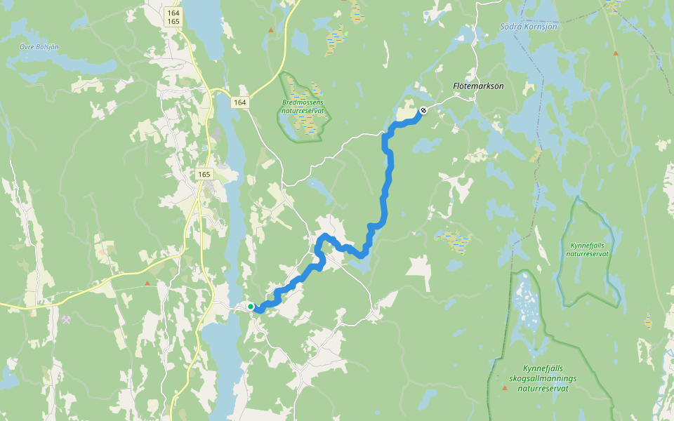 Vitingeleden walking route map in Sundshult