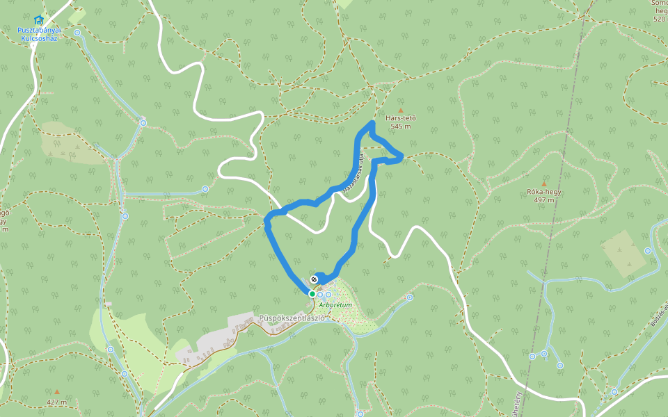 Házastársak útja walking route map in Hosszúhetény