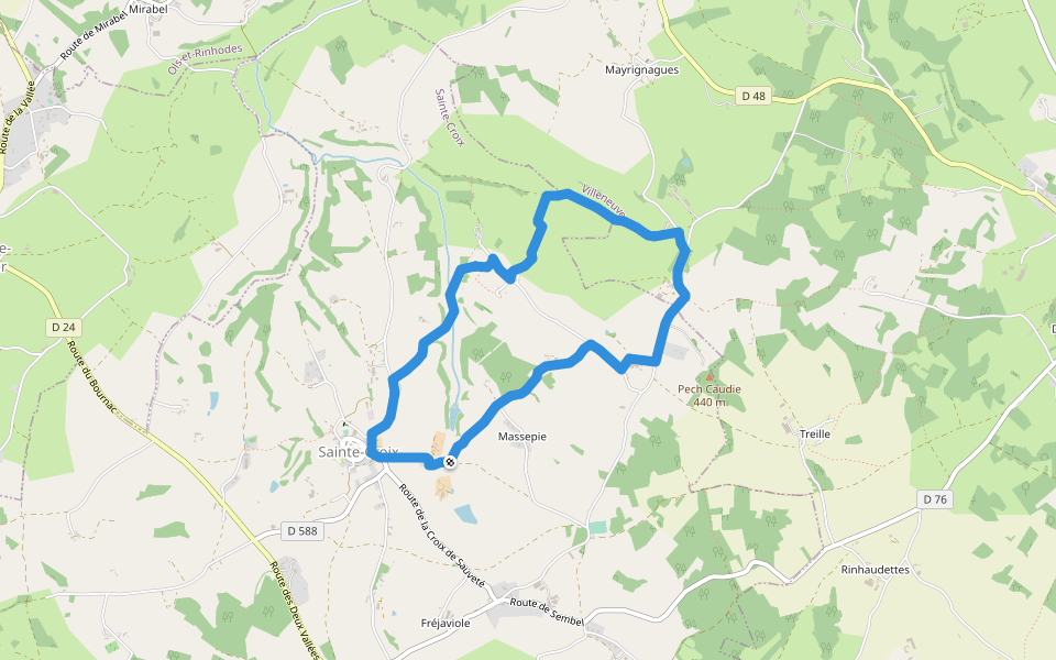 Balade autour de Sainte-Croix - Circuit 3 walking route map in Sainte-Croix