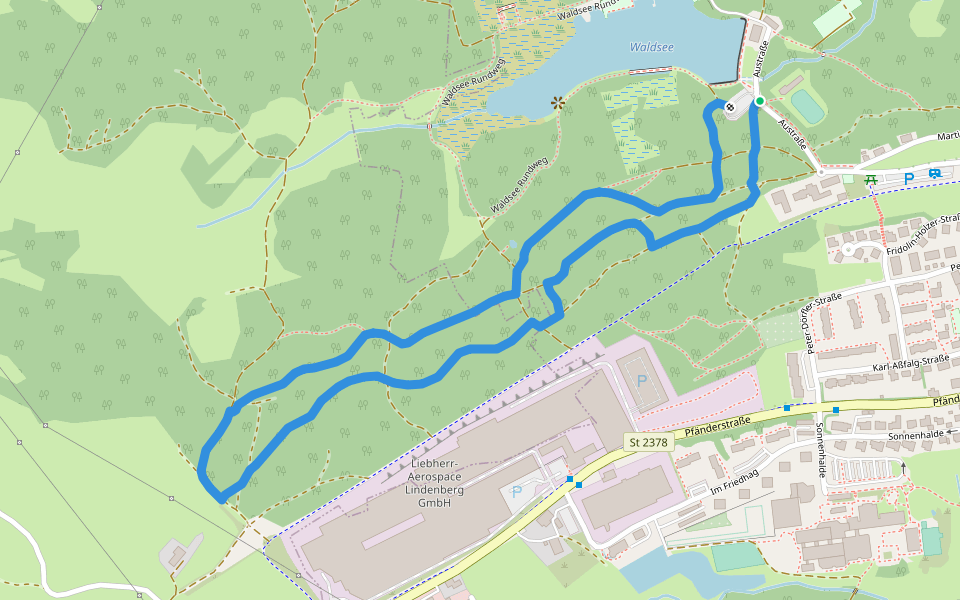 Trim dich Pfad walking route map in Lindenberg im Allgäu