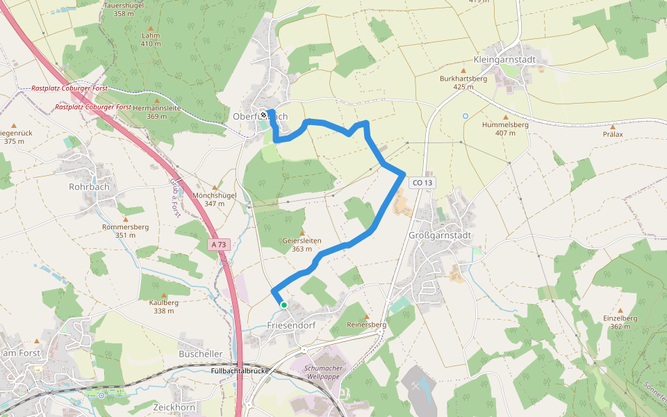 Rundwanderweg Ebersdorf Route 1 walking route map in Ebersdorf bei Coburg