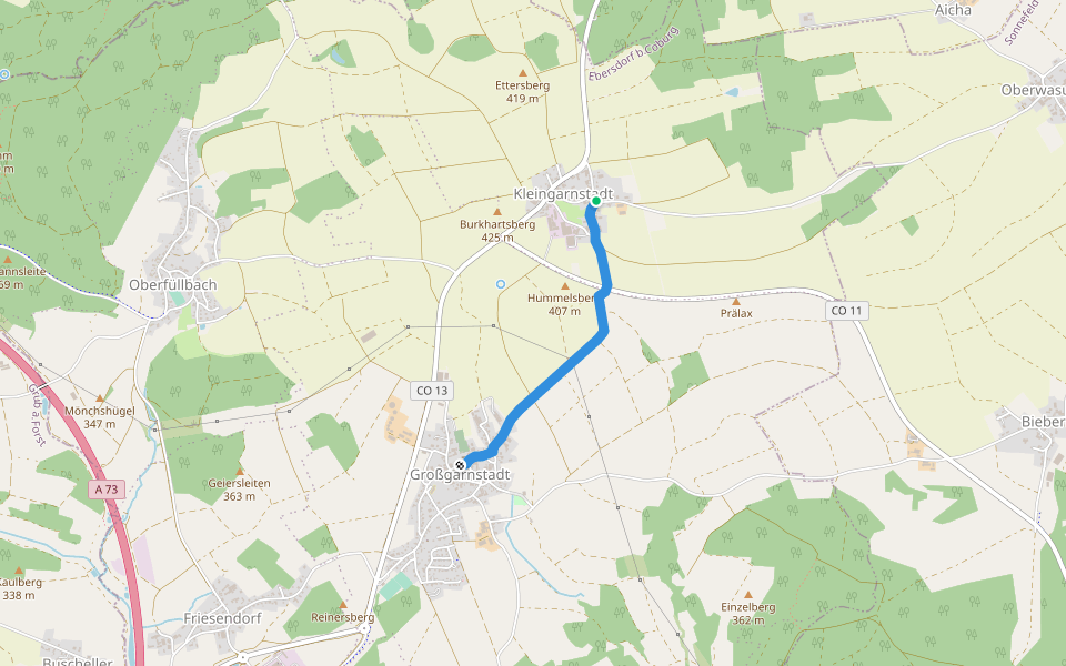 Rundwanderweg Ebersdorf Route 3 walking route map in Ebersdorf bei Coburg
