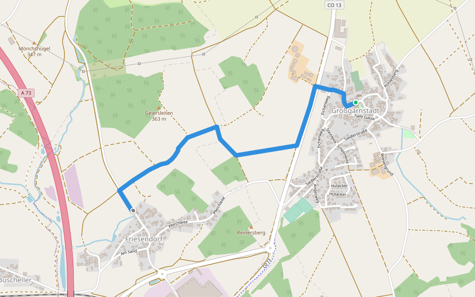 Rundwanderweg Ebersdorf Route 4 walking route map in Ebersdorf bei Coburg