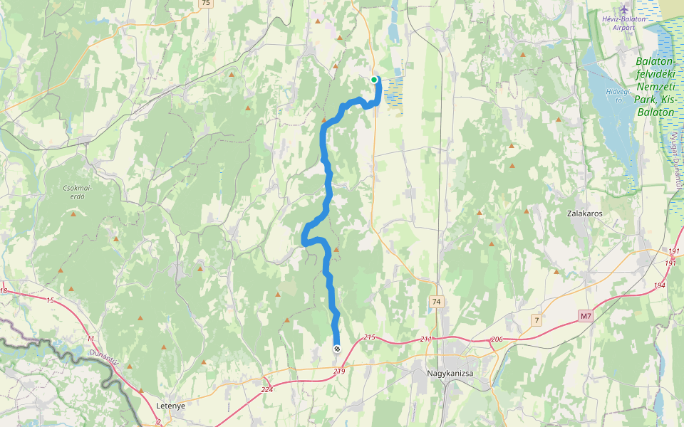 S (Hahót – Eszteregnye) walking route map in Hahót