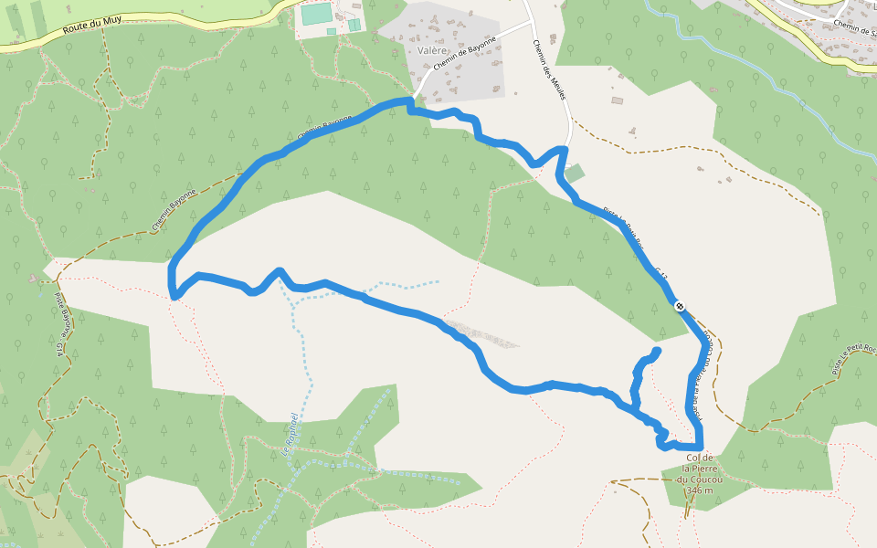 Le sentier des Meules walking route map in Bagnols-en-Forêt