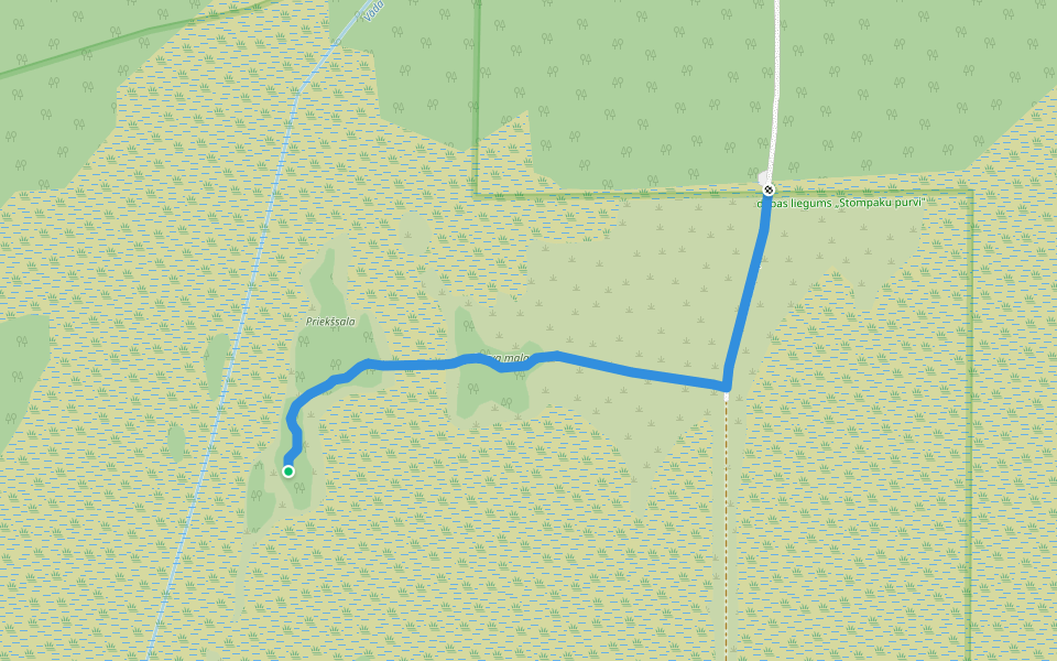 Stompaku taka walking route map in Rugāji