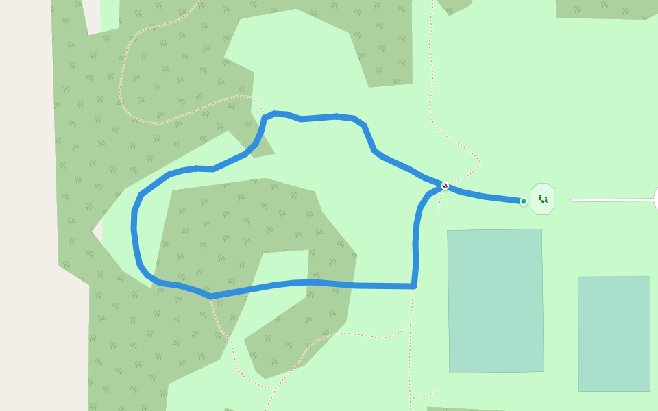 Orange Trail walking route map in Williamston
