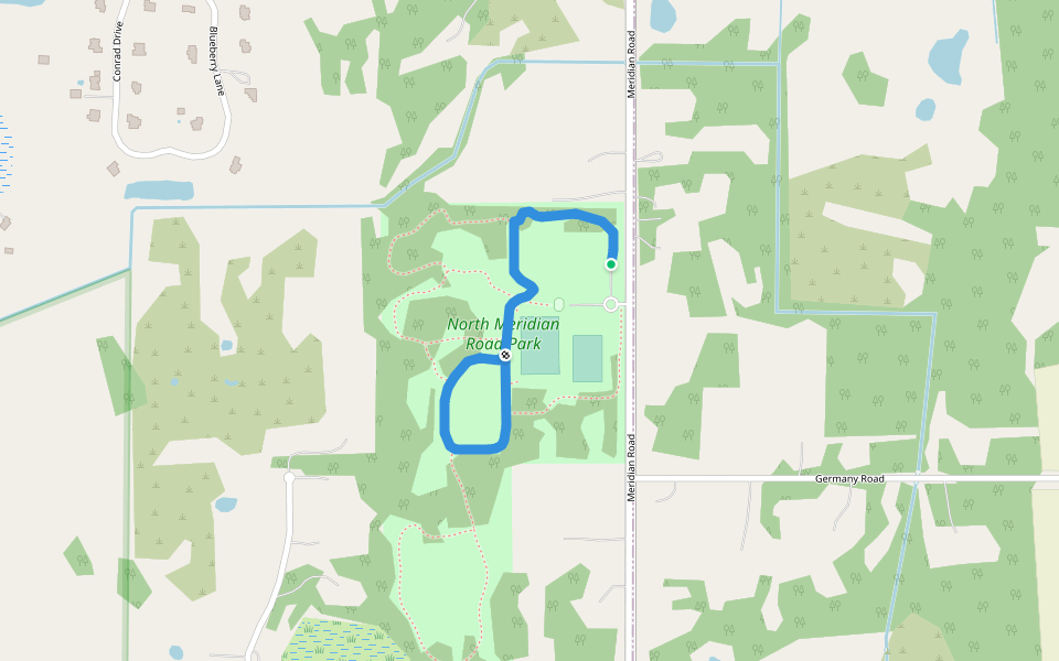 Black Trail walking route map in Williamston