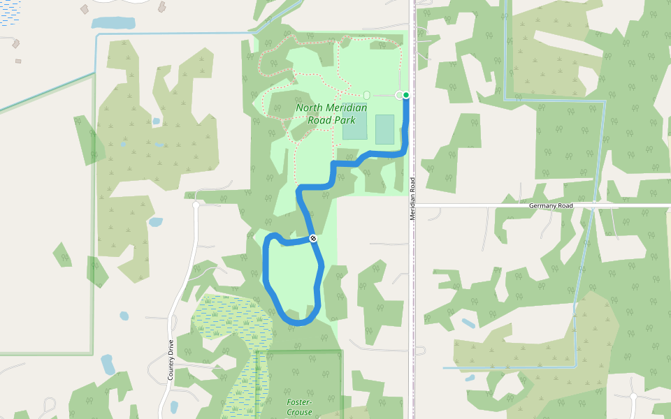Yellow Trail walking route map in Williamston