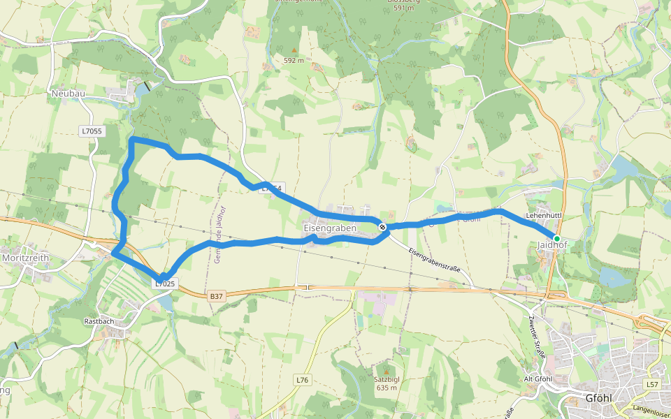 90 walking route map in Jaidhof