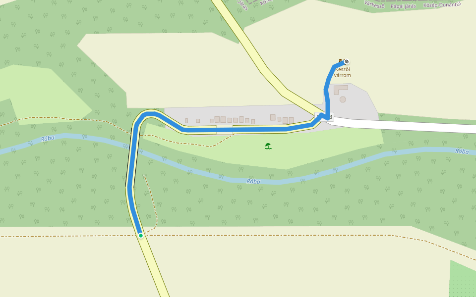 P▙ walking route map in Várkesző