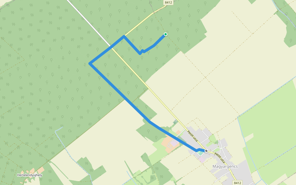 Z▙ walking route map in Egyházaskesző