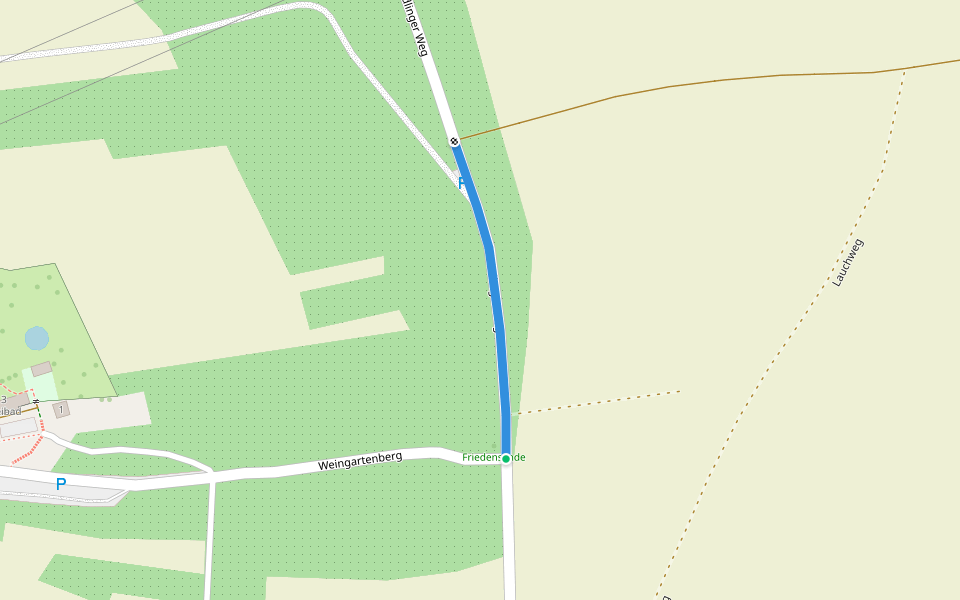 Am Hetzer - Friedenslinde walking route map in Gärtringen