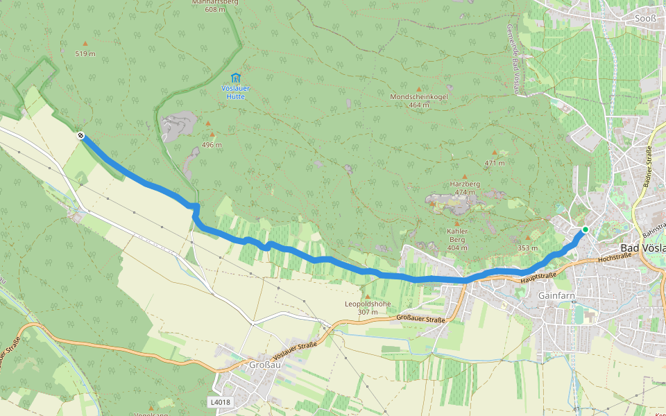 Bad Vöslau - Vöslauer Kalkgraben walking route map in Bad Vöslau
