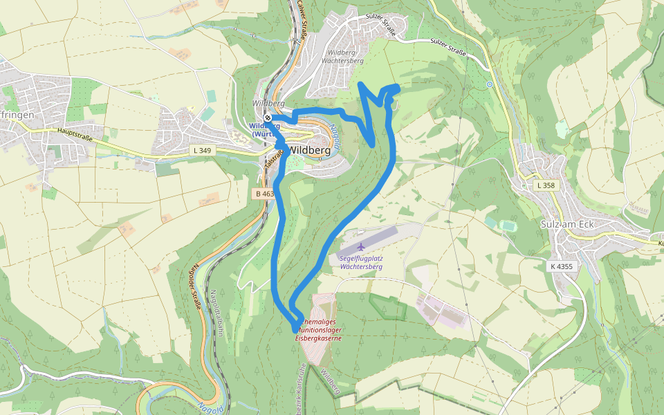 AugenBlick-Runde Wildberg walking route map in Wildberg
