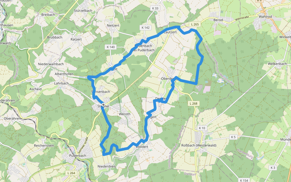 [RM] Rotmilanwanderweg walking route map in Steimel