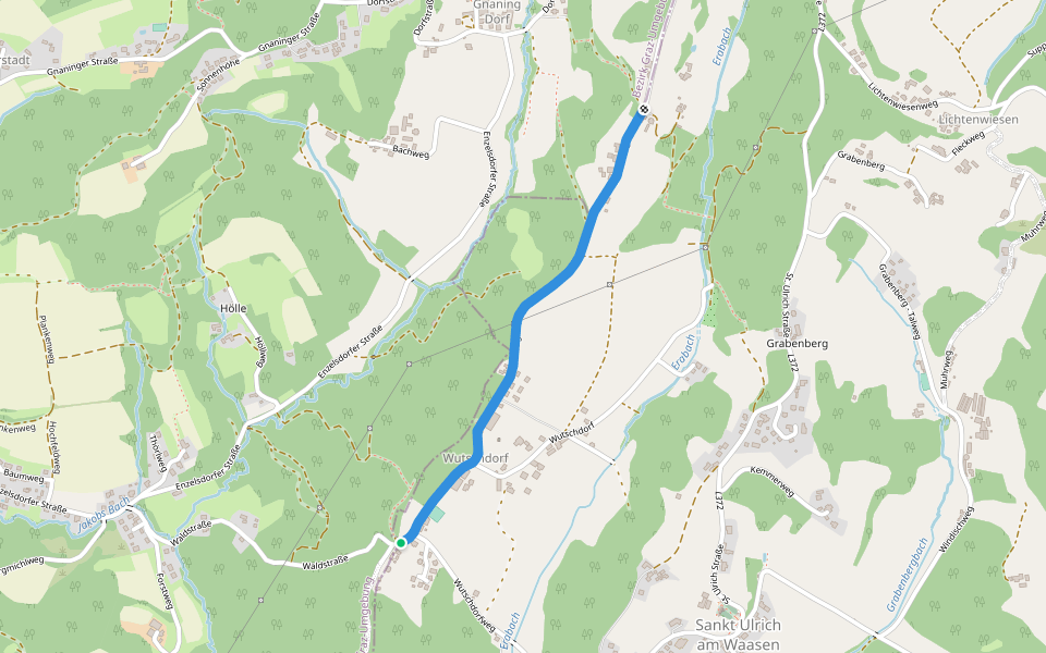 Wanderweg 9 walking route map in Wutschdorf