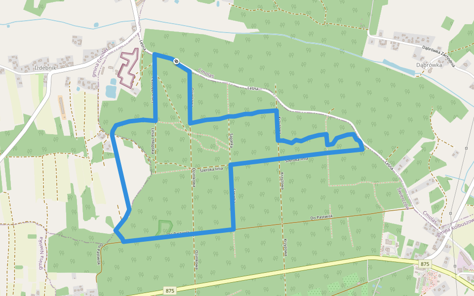 Świerczówka - ścieżka dydaktyczna walking route map in Cmolas