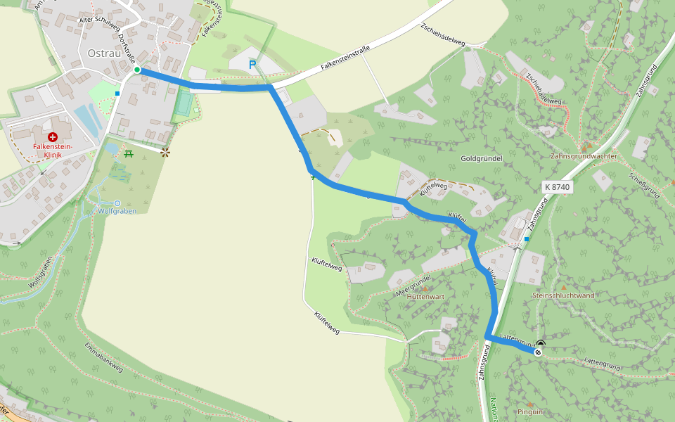 TK10 walking route map in Bad Schandau
