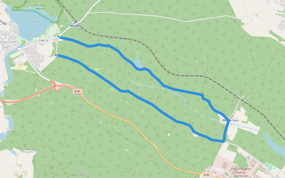 Wilder Mann 059, Naturpark Vorderer Bayerischer Wald walking route map in Roding