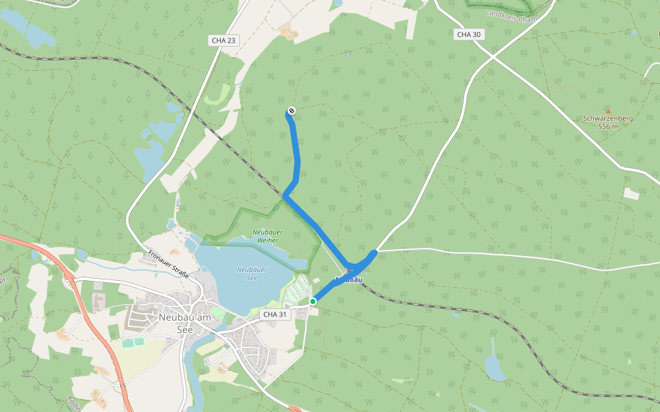 Wilder Mann 136, Naturpark Vorderer Bayerischer Wald walking route map in Roding