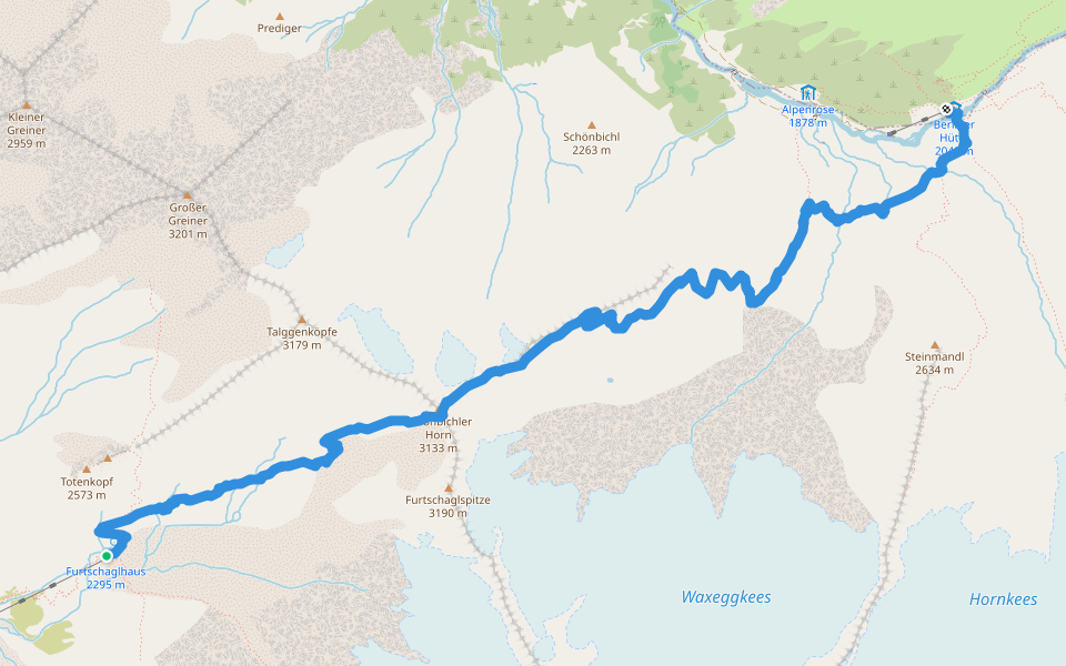 Berliner Höhenweg Etappe 4 walking route map in Dornauberg