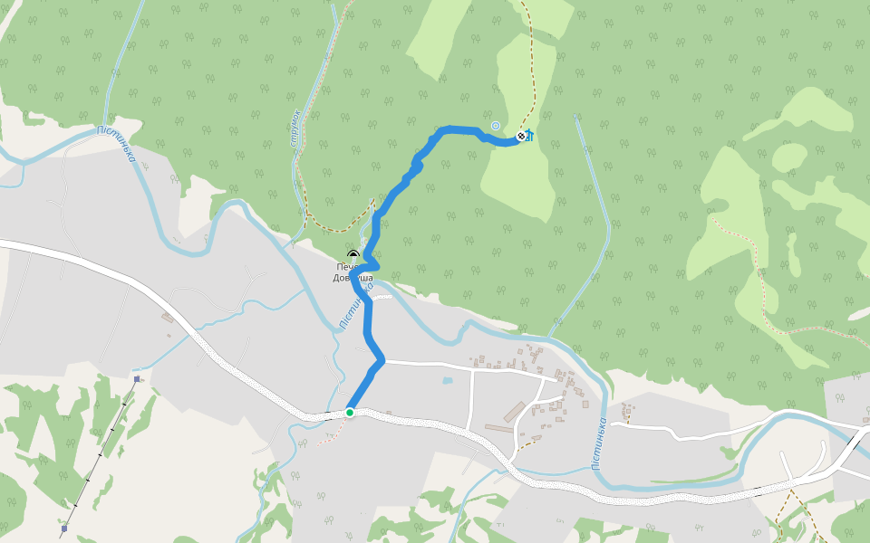 Шешори - Росохата walking route map in Sheshory