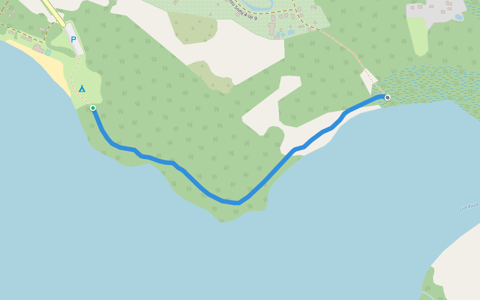 Lūksto gintarų takas walking route map in Graužai
