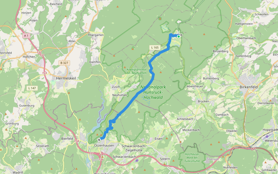 Via Sancti Martini HW-39-11 Börfink - Nonnweiler walking route map in Börfink