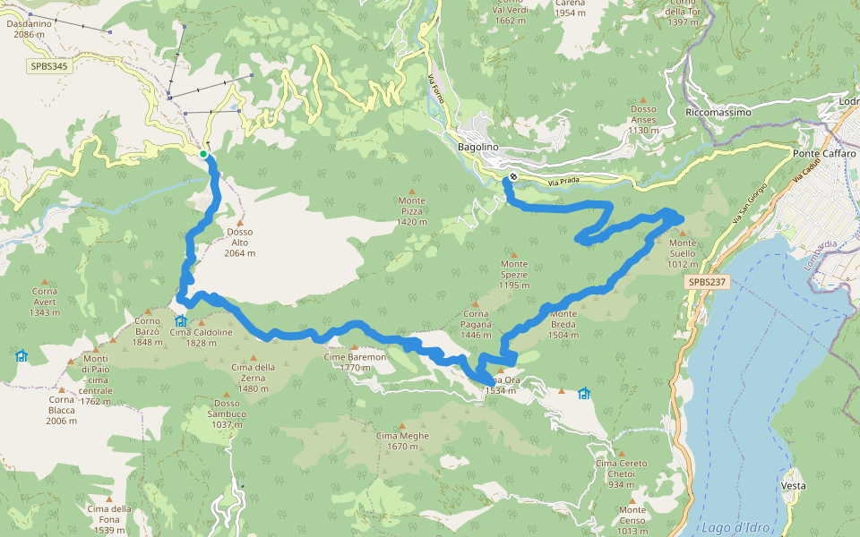 Alta Via del Caffaro - Tappa 4 walking route map in Giogo del Maniva