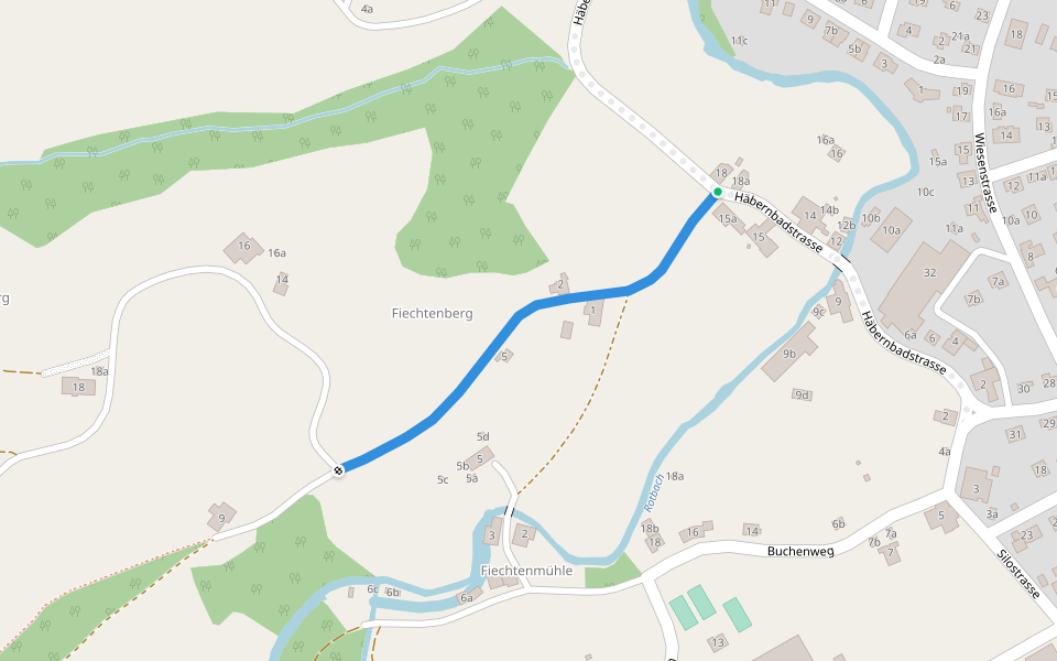 Fiechtenberg - Fiechten walking route map in Huttwil
