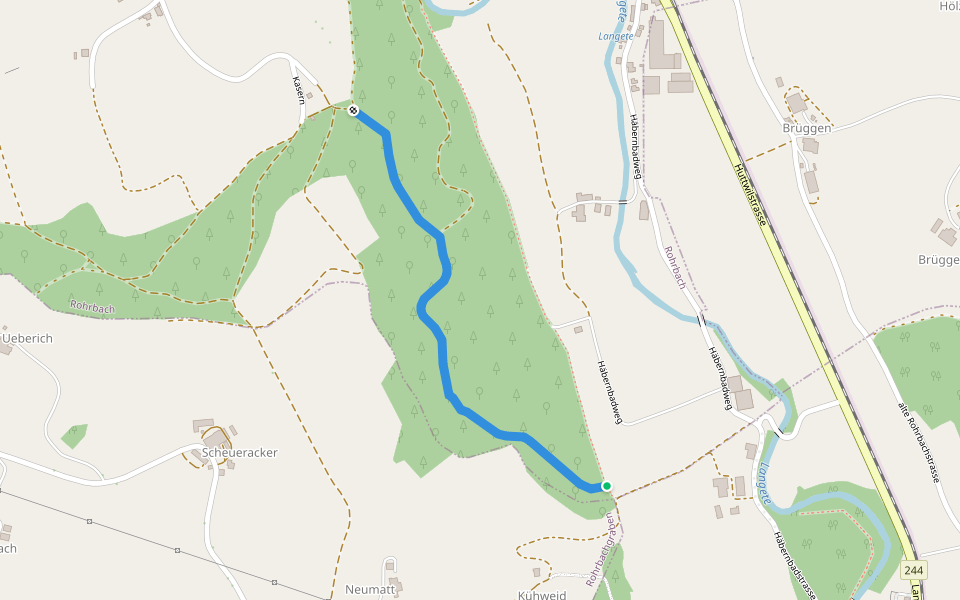 fixme-fixme walking route map in Rohrbachgraben