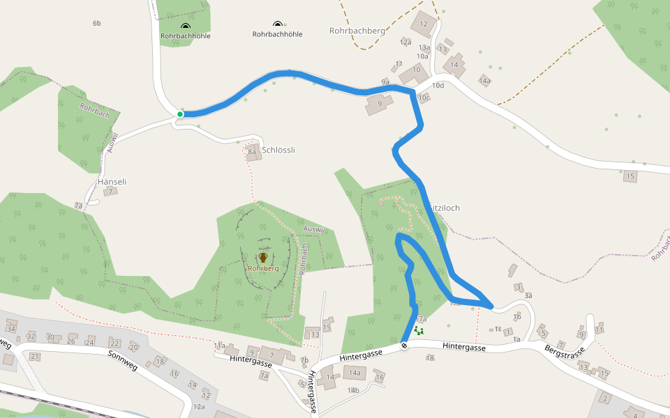 fixme - Gitziloch walking route map in Rohrbach