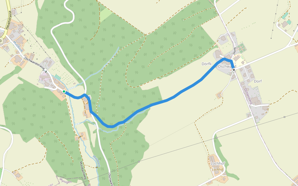 Riedtwil - Oschwand walking route map in Riedtwil