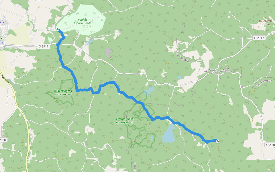 Rankåsleden: Syd walking route map in Fröstorp
